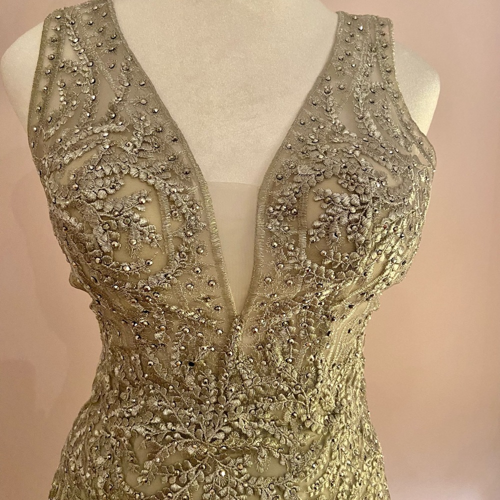 Beautiful, Elegant , mermaid gown by Elle Wilde by Mon Cherie size 0 - Picture 3 of 8